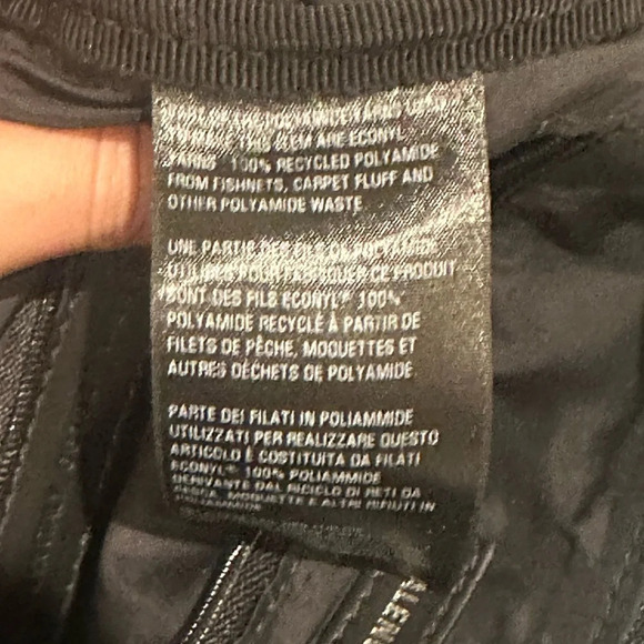 Balenciaga Black Nylon Embroidered half Semi Circle Crescent Cloth Sport Bag - Picture 8 of 9